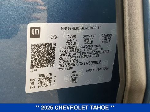 New 2026 Chevrolet Tahoe Premier w/ Sun And Tow Package image 28
