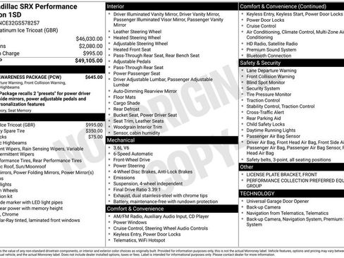 Used 2016 Cadillac SRX Performance w/ Driver Awareness Package image 11