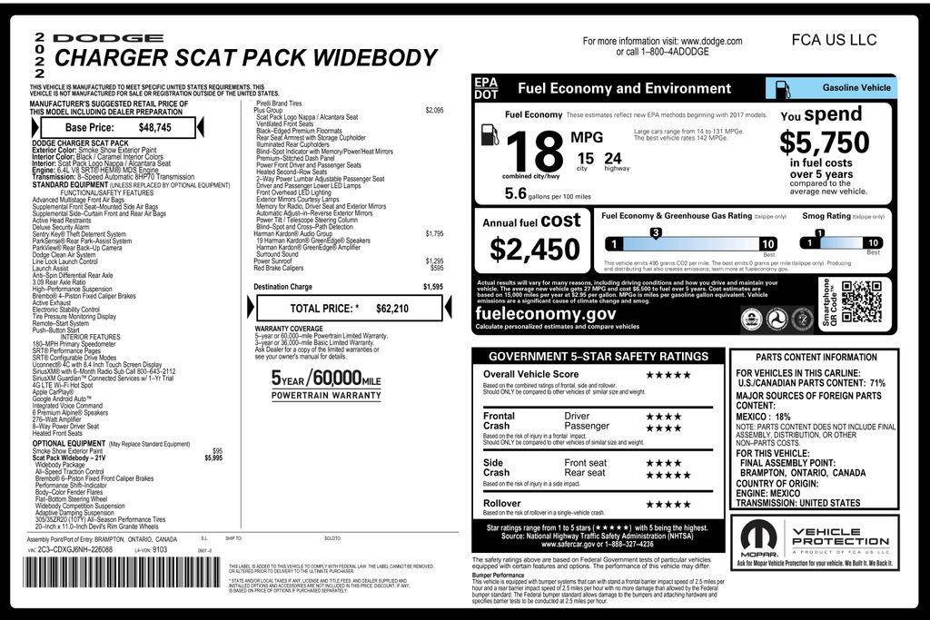 Used 2022 Dodge Charger Scat Pack RWD image 3