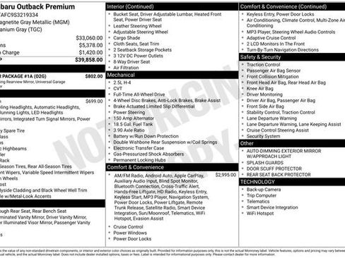 Used 2025 Subaru Outback Premium w/ Popular Package #1A image 23