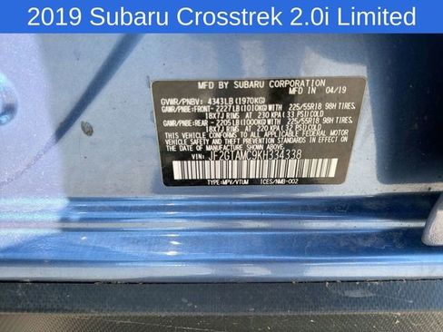 Used 2019 Subaru Crosstrek 2.0i Limited AWD/4WD image 23