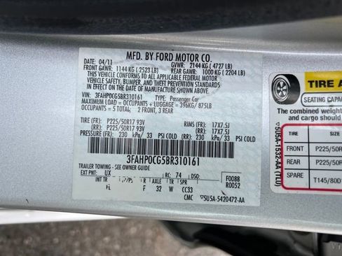 Used 2011 Ford Fusion SEL w/ 302A Rapid Spec Order Code image 17