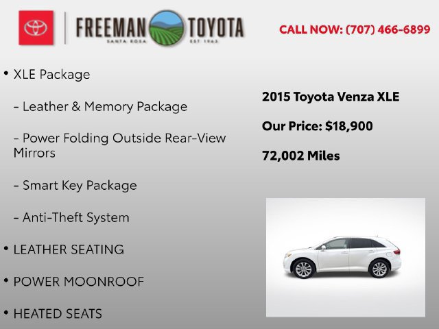 Used 2015 Toyota Venza XLE w/ XLE Premium Package FWD image 9