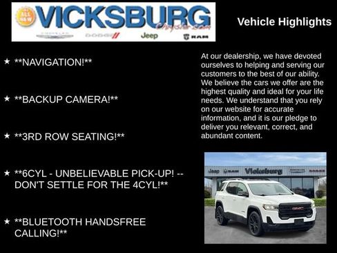 Used 2023 GMC Acadia SLE w/ Infotainment Package AWD/4WD image 7