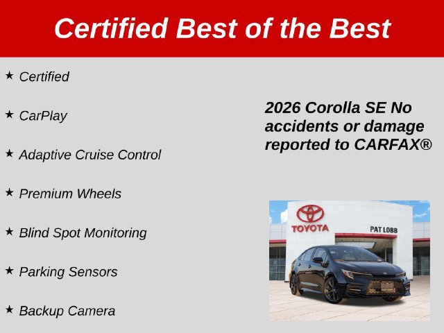 Certified 2026 Toyota Corolla SE w/ SE Package FWD image 38