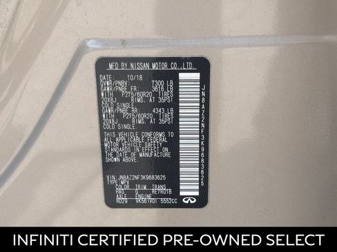 Certified 2019 INFINITI QX80 Luxe w/ Proassist Package RWD image 37