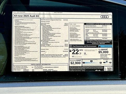 New 2025 Audi S5 Premium Plus image 16