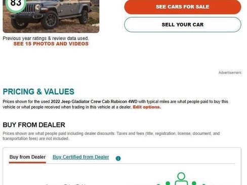 Used 2022 Jeep Gladiator Rubicon w/ Trailer Tow Package image 16