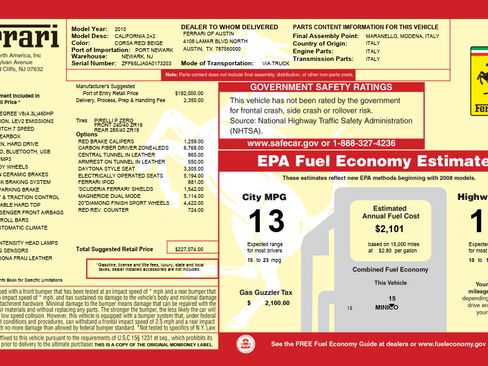 Certified 2010 Ferrari California RWD image 41