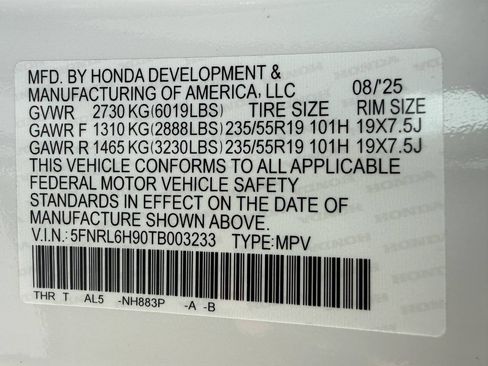 Used 2026 Honda Odyssey Elite image 54