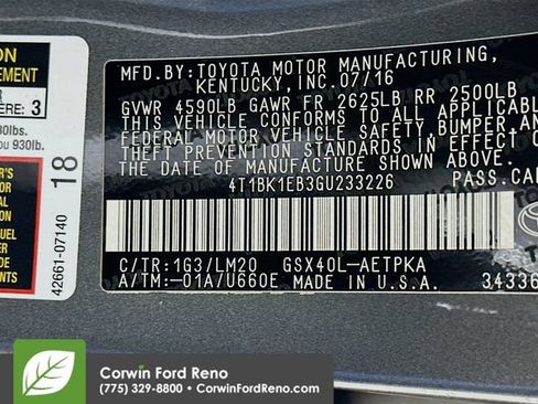 Used 2016 Toyota Avalon Limited w/ Toyota Safety Sense Package FWD image 32