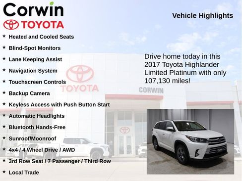 Used 2017 Toyota Highlander Limited Platinum image 6