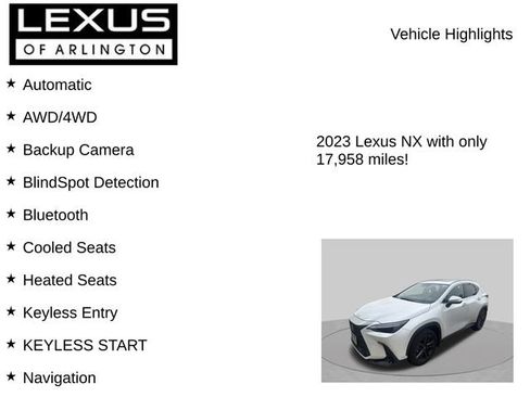 Used 2023 Lexus NX 450h+ AWD w/ Vision Package image 8