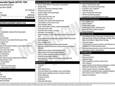 Used 2022 Chevrolet Spark ACTIV FWD image 2
