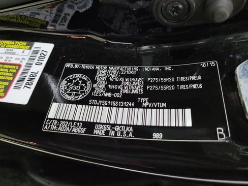 Used 2016 Toyota Sequoia Limited image 56