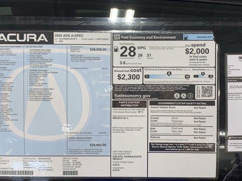 Used 2025 Acura ADX A-Spec image 35