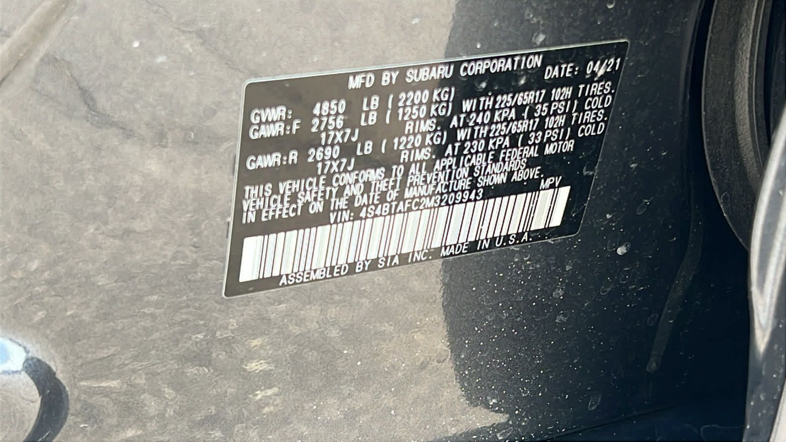 Used 2021 Subaru Outback Premium w/ Popular Package #1 AWD/4WD image 30