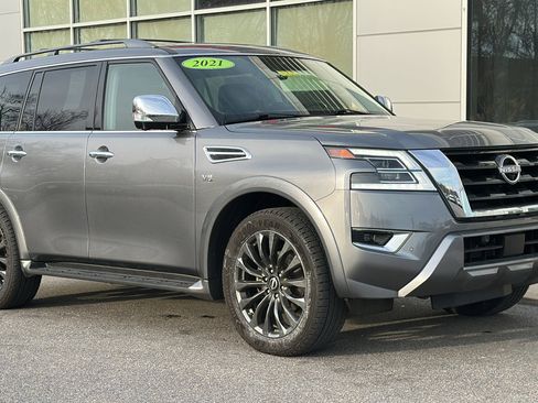Certified 2021 Nissan Armada Platinum w/ Captain's Chairs Package image 2