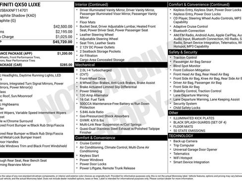 Certified 2022 INFINITI QX50 Luxe w/ Appearance Package image 32