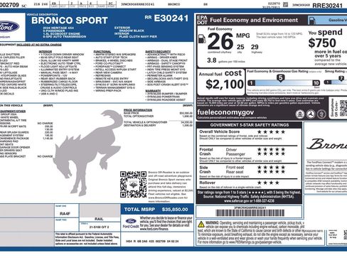 New 2024 Ford Bronco Sport Heritage w/ Heritage Convenience Package image 2