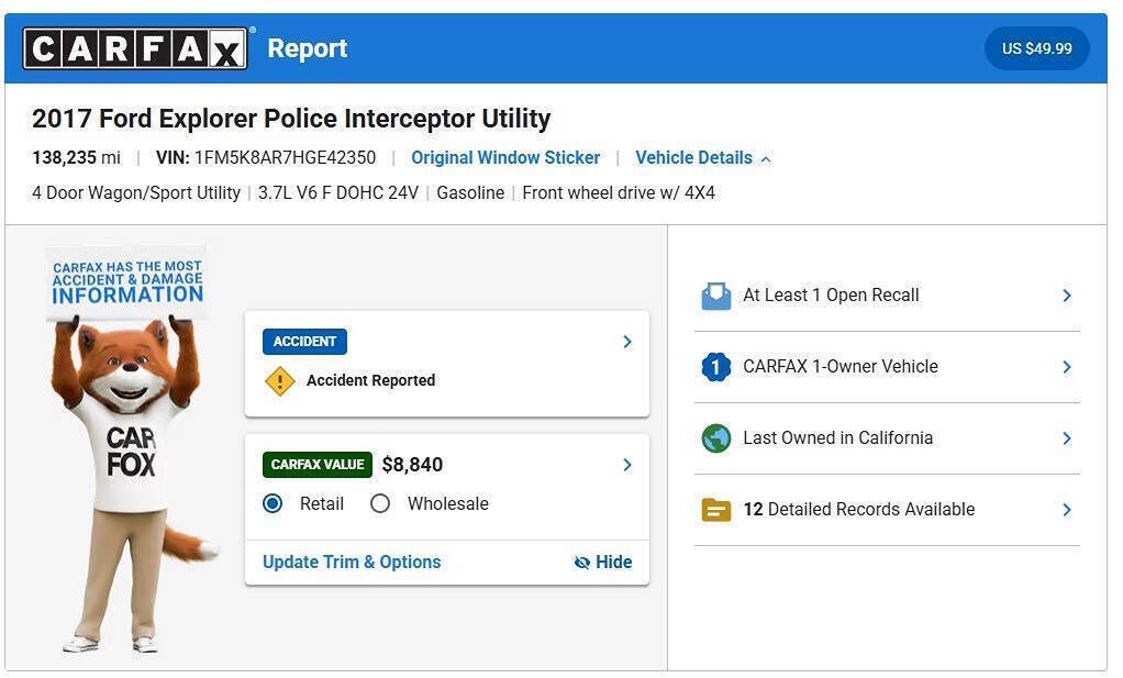 Used 2017 Ford Explorer 4WD Police Interceptor image 3