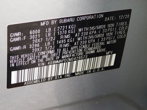 Used 2021 Subaru Ascent Limited w/ Technology Package image 33