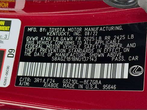 Used 2022 Lexus ES 350 F Sport image 33