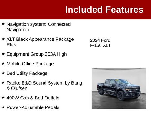 Used 2024 Ford F150 XLT w/ Equipment Group 303A High AWD/4WD image 3