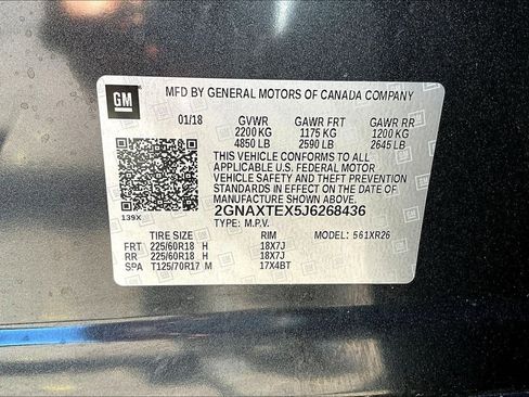 Used 2018 Chevrolet Equinox LT w/ LPO, Blackout Package image 36