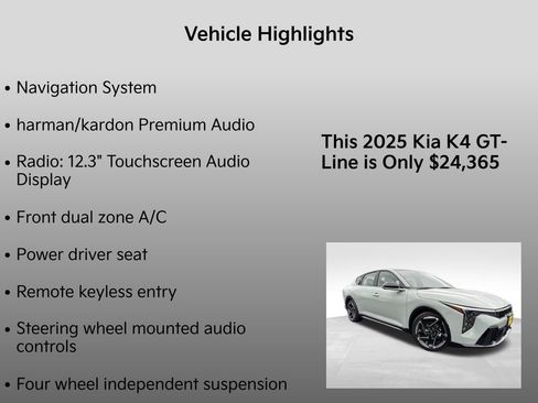 New 2025 Kia K4 GT-Line w/ GT-Line Premium Package image 10