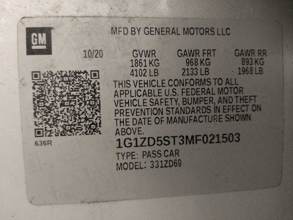 Used 2021 Chevrolet Malibu LT FWD image 33