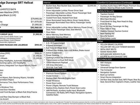 New 2026 Dodge Durango SRT Hellcat w/ Premium Group AWD/4WD image 5