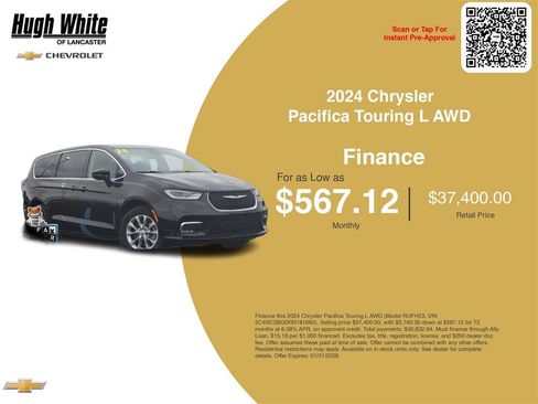 Used 2024 Chrysler Pacifica Touring-L w/ Uconnect Theater Family Group image 3