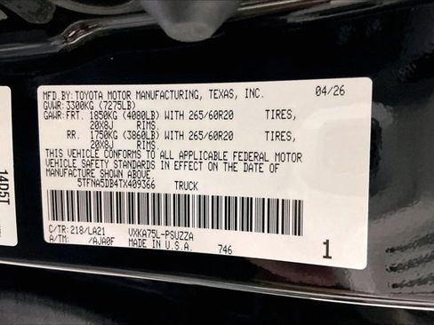 New 2026 Toyota Tundra Platinum AWD/4WD image 13