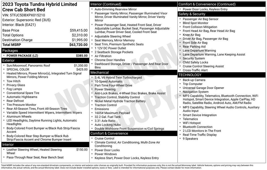 Used 2023 Toyota Tundra Limited w/ Power Package AWD/4WD image 35