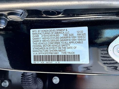 Used 2023 Honda Ridgeline RTL image 17