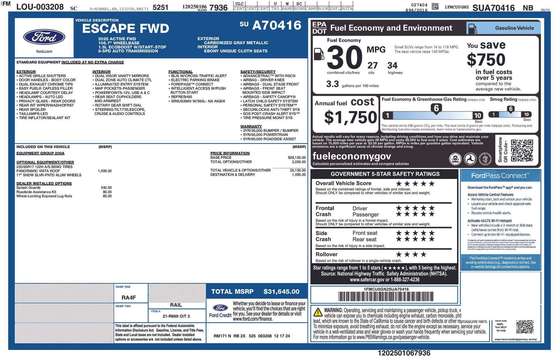 New 2025 Ford Escape Active FWD image 33