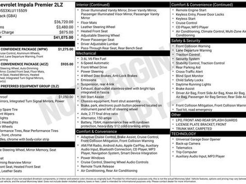 Used 2020 Chevrolet Impala Premier w/ Premier Confidence Package image 3