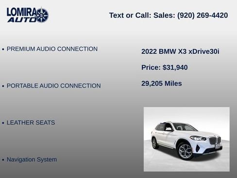 Used 2022 BMW X3 xDrive30i AWD/4WD image 21