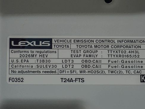 New 2026 Lexus TX 500h AWD image 27