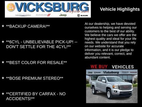 Used 2015 GMC Canyon SLE w/ SLE Convenience Package image 7