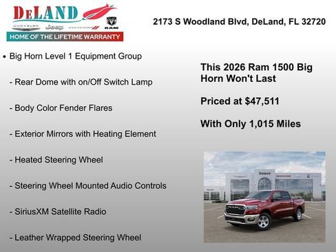 New 2026 RAM 1500 Big Horn AWD/4WD image 18