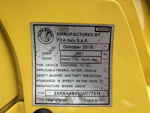 Used 2016 Alfa Romeo 4C Spider RWD image 29