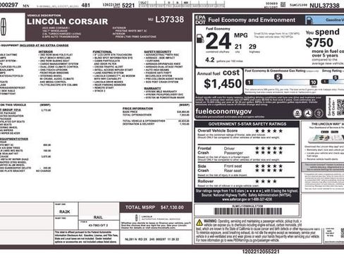 Certified 2022 Lincoln Corsair AWD w/ Premium Package image 10