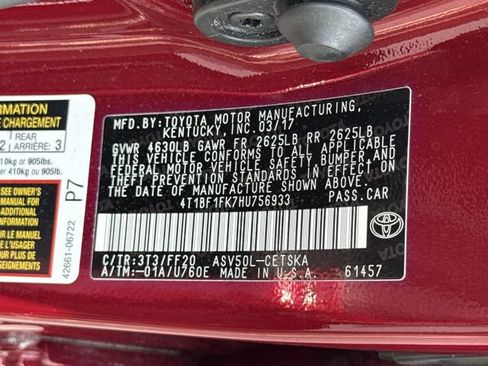Used 2017 Toyota Camry SE FWD image 38