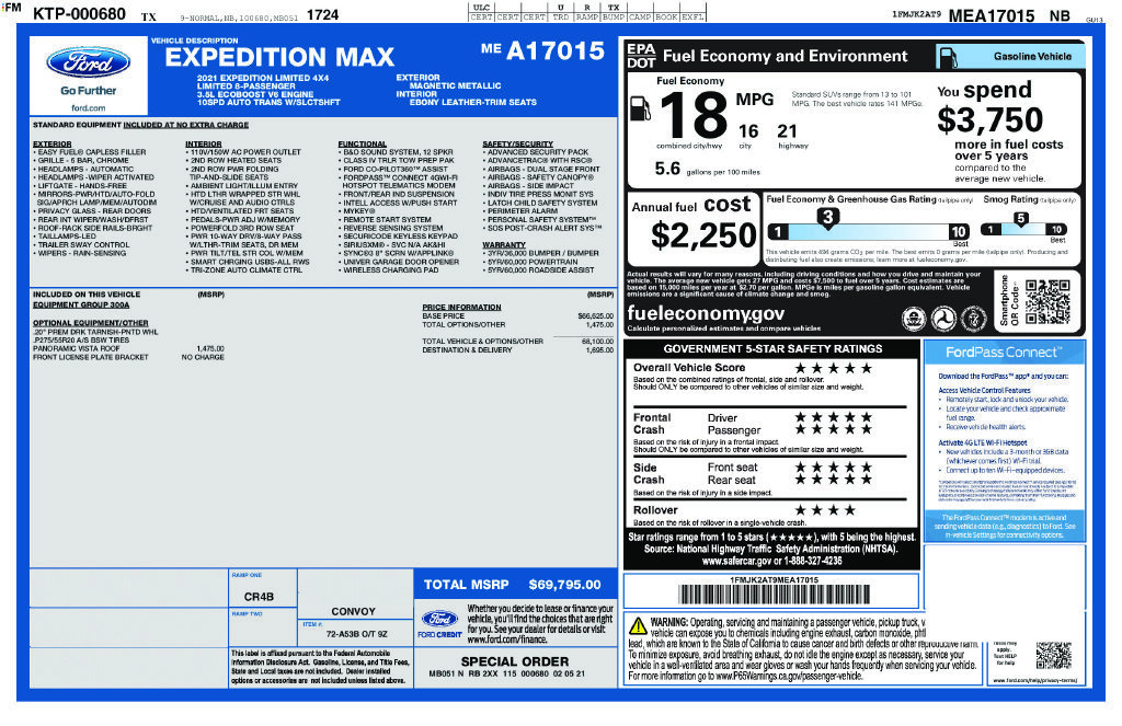 Used 2021 Ford Expedition Max Limited AWD/4WD image 3