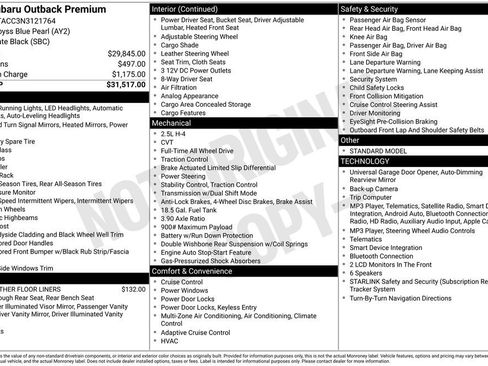 Used 2022 Subaru Outback Premium AWD/4WD image 3