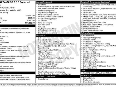Used 2024 MAZDA CX-30 AWD 2.5 S w/ Preferred Package image 7