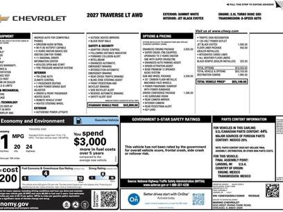 New 2027 Chevrolet Traverse LT w/ Enhanced Driving Package