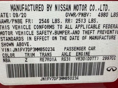 Used 2021 INFINITI Q50 Red Sport 400 image 38